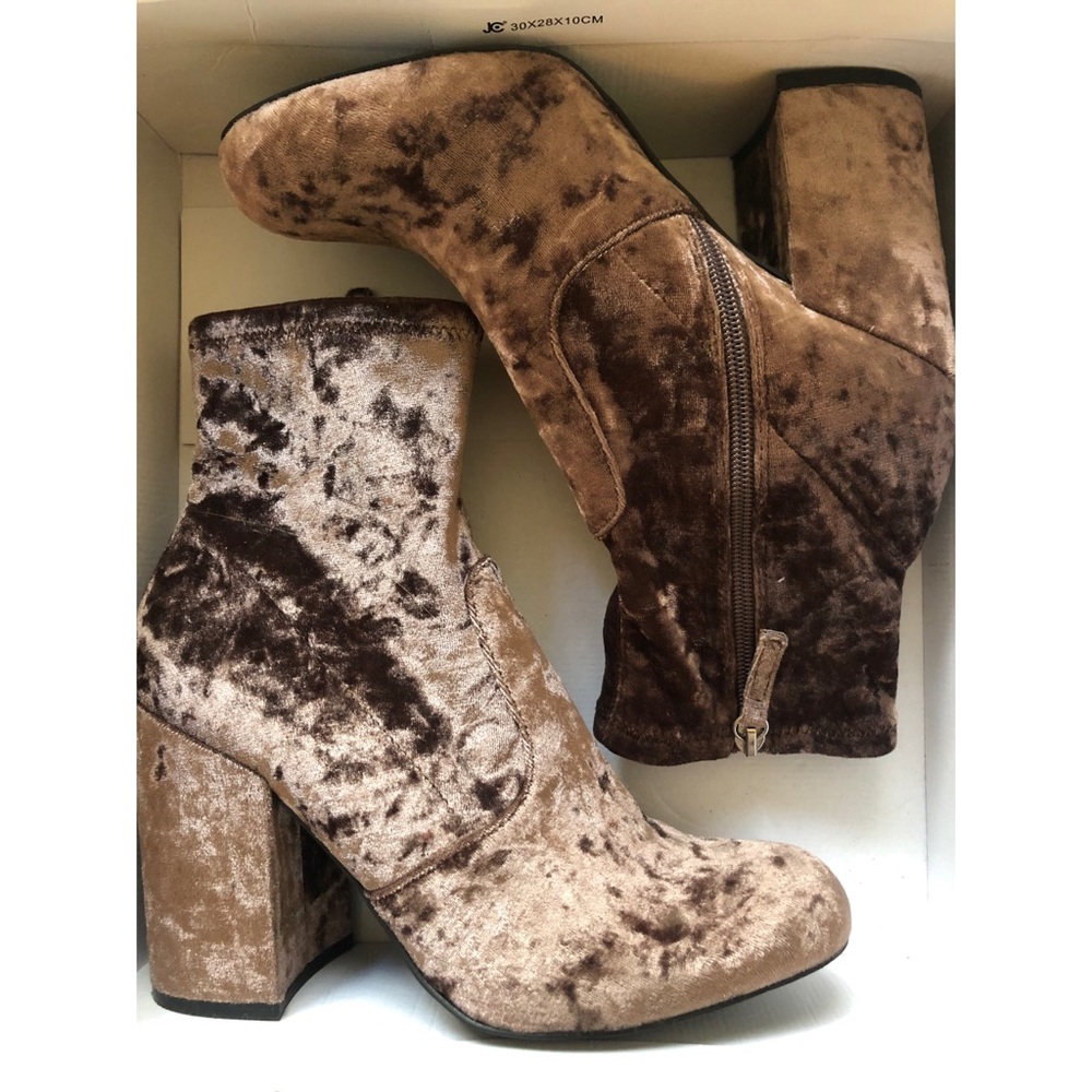 Steve Madden Crushed Velvet boots